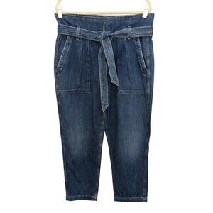 Citizens of Humanity Womens 32 Jeans Noelle High Rise Tie Waist Cropped